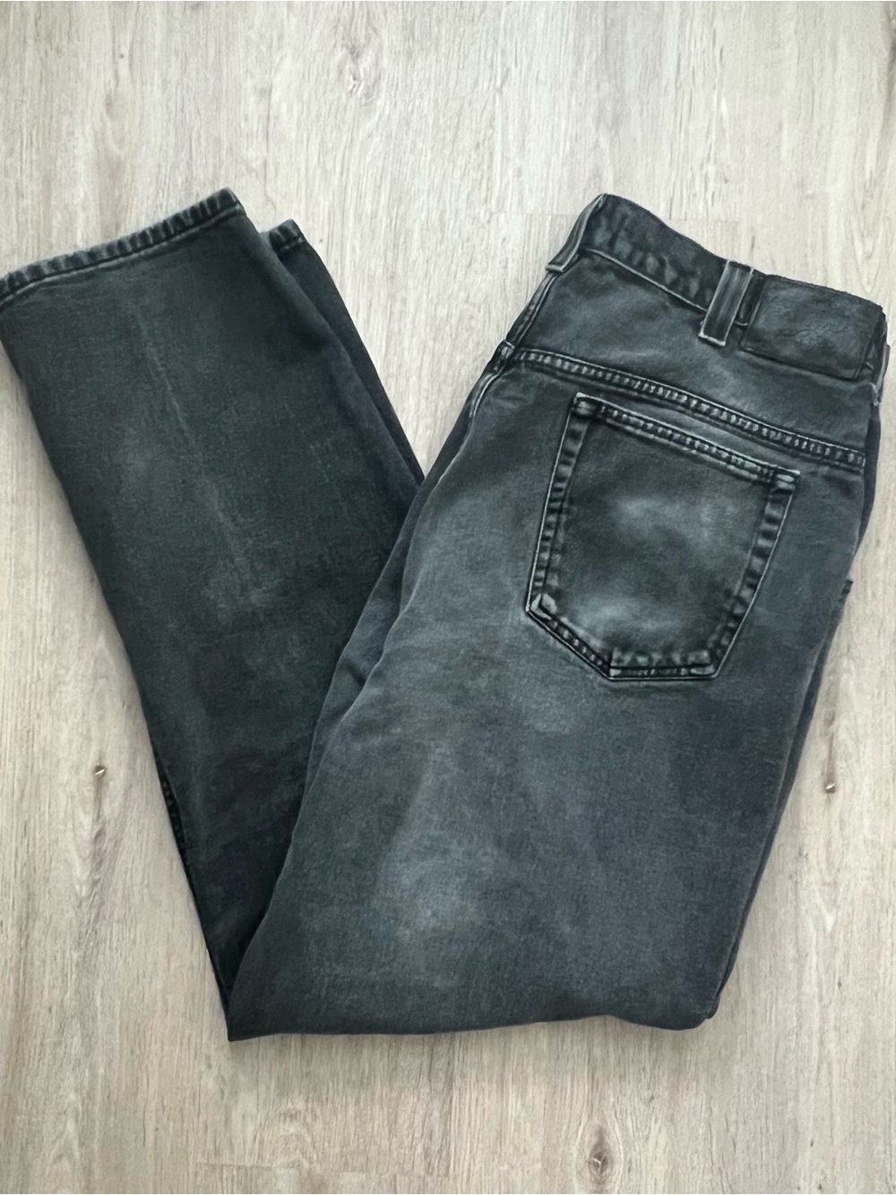 Vintage Y2K Jeans Mens 40x34 Baggy Streetwear Loose Black Denim Wide Leg Preppy